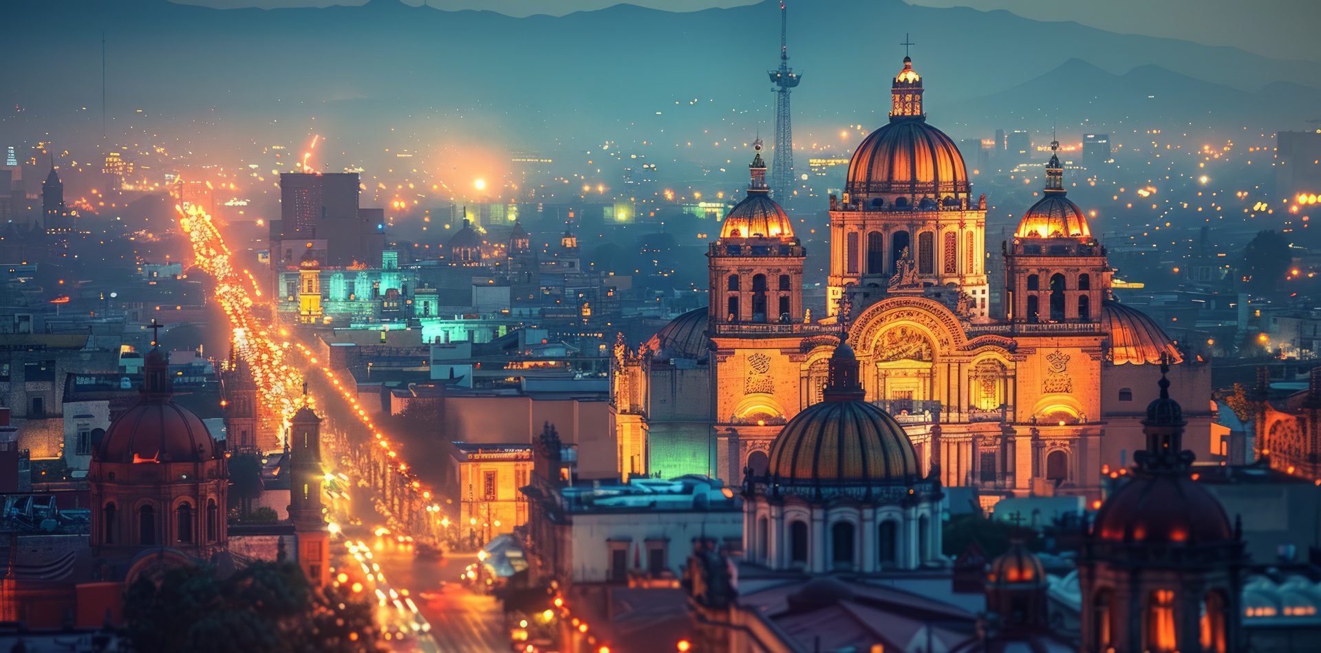 Metropolitan Cathedral in Mexico, Skyline